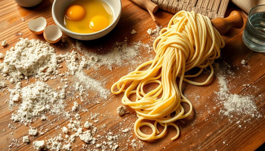 Homemade Egg Noodles Preparation