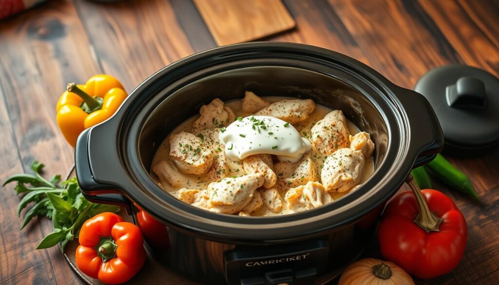 Slow Cooker Cream Cheese Chicken