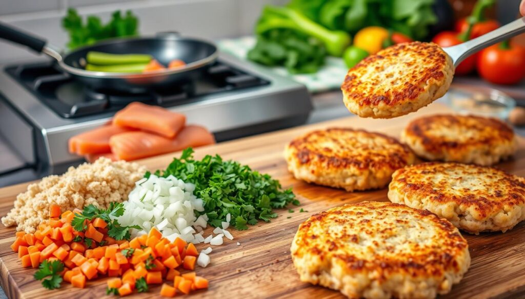 Crispy Salmon Patties Preparation