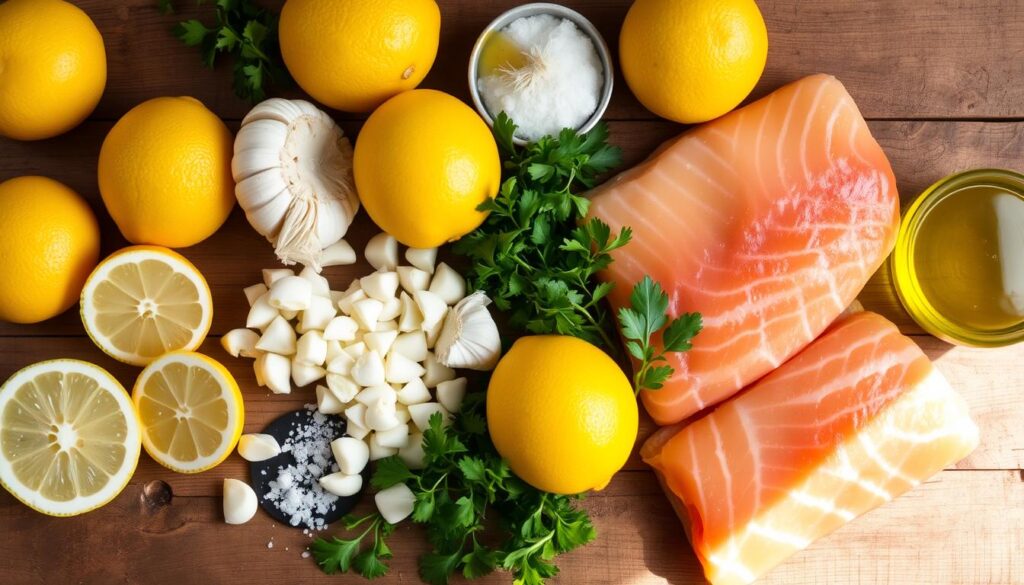 Lemon Garlic Salmon Ingredients