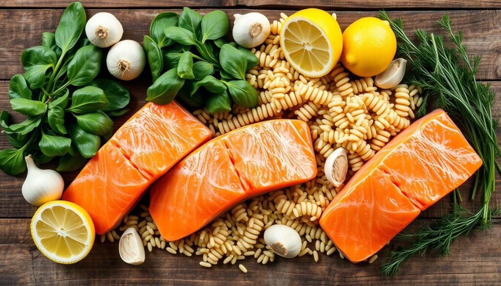 Salmon and Orzo Ingredients