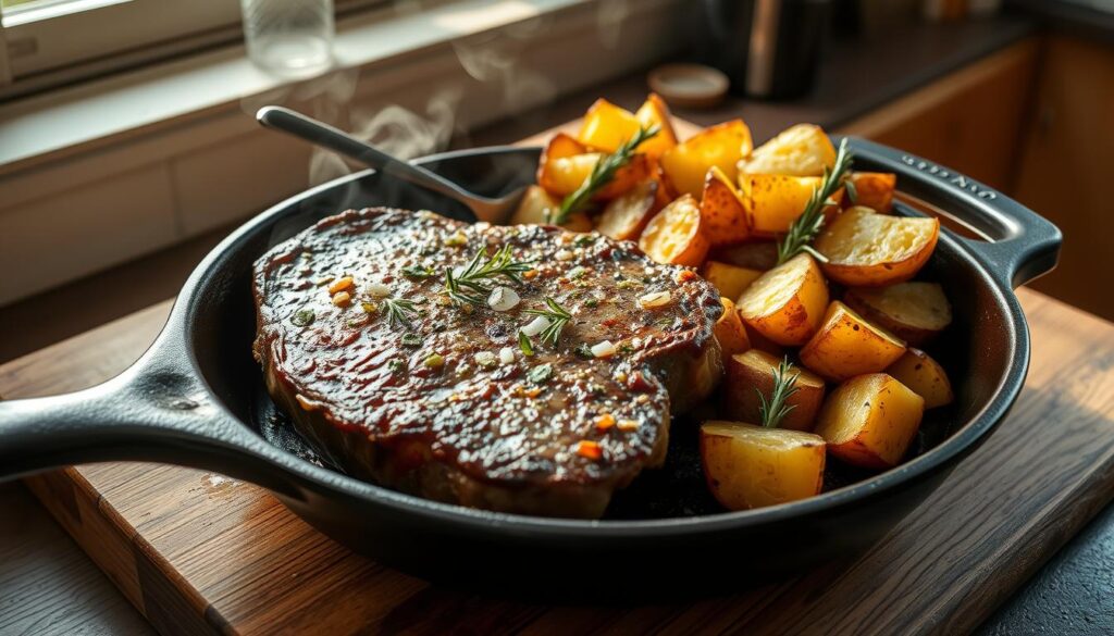 Steak and potatoes