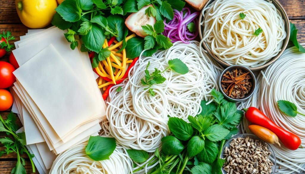 Thai Rice Noodles Selection