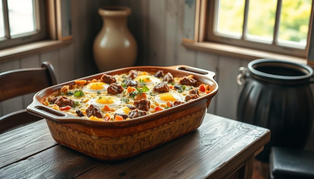 Amish Breakfast Casserole dish