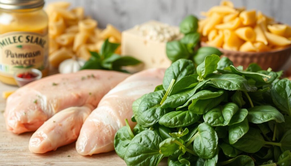 Chicken Spinach Pasta Ingredients