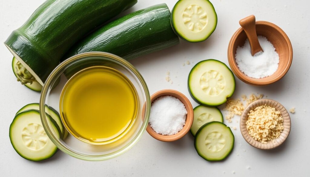 Ingredients for Baked Zucchini Chips