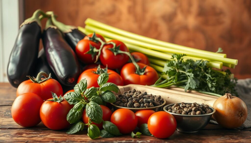 Ingredients for Sicilian Caponata