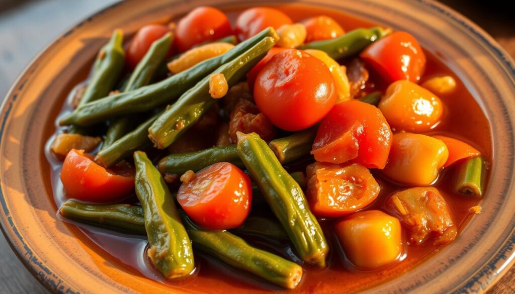 Southern Okra and Tomatoes Dish