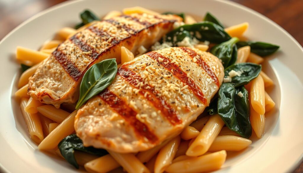 chicken spinach pasta