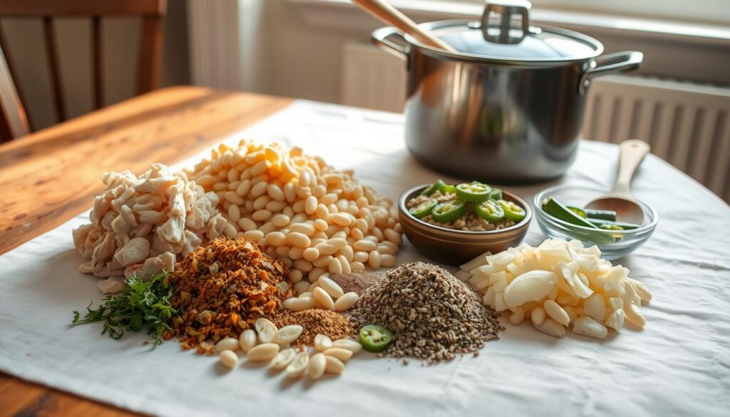 essential ingredients for white chicken chili