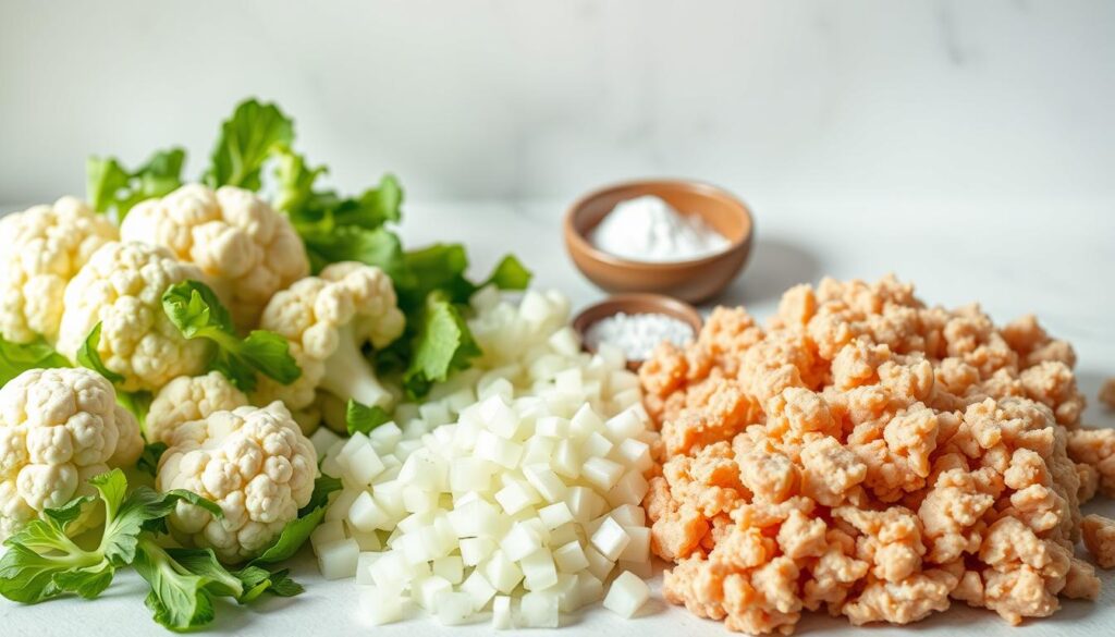 Ground Turkey and Cauliflower Ingredients