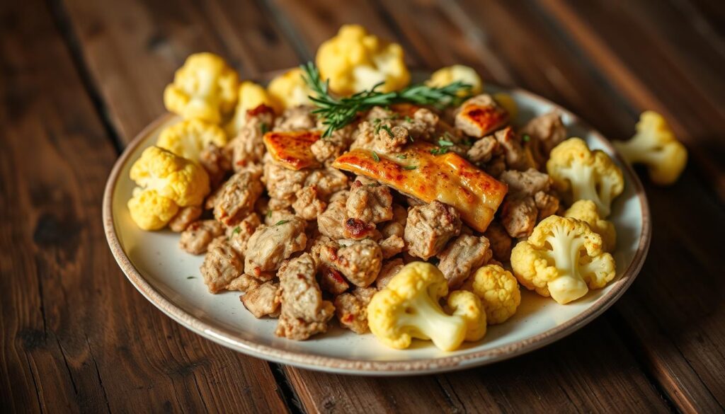 Ground turkey and cauliflower