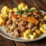 Ground turkey and cauliflower